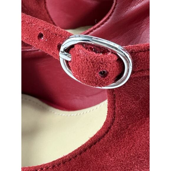 MARC FISHER RED SUEDE Mary Jane Style PUMP SIZE 10M - Picture 7 of 14